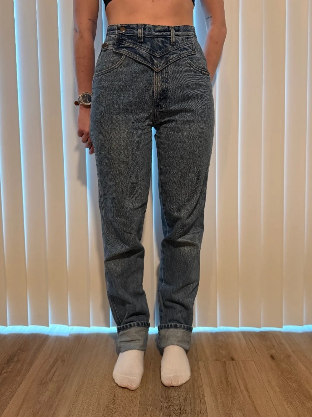 Vintage 80s Rocky Mountain High Waisted Jeans 100% cotton (Rockies) - Picture 1 of 11